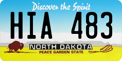 ND license plate HIA483