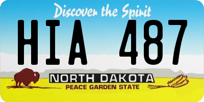 ND license plate HIA487