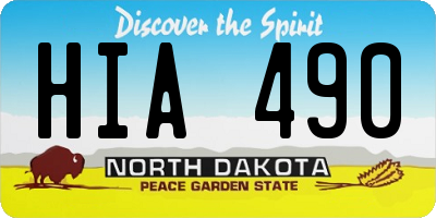 ND license plate HIA490