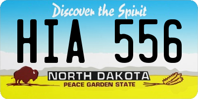 ND license plate HIA556