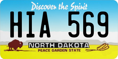 ND license plate HIA569