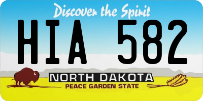 ND license plate HIA582