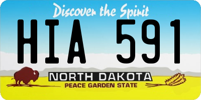 ND license plate HIA591