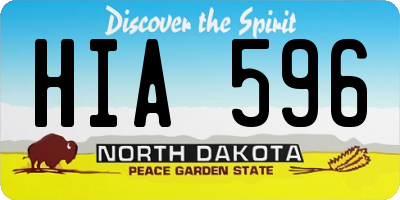 ND license plate HIA596