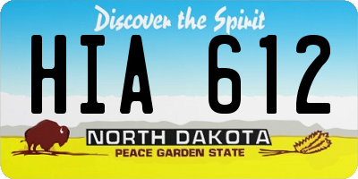ND license plate HIA612