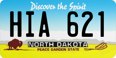 ND license plate HIA621