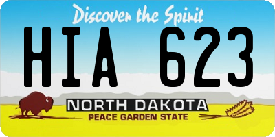 ND license plate HIA623