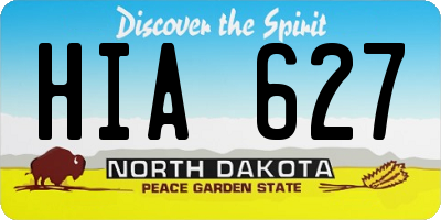ND license plate HIA627