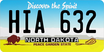 ND license plate HIA632