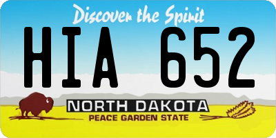 ND license plate HIA652