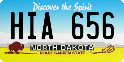 ND license plate HIA656