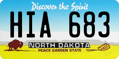 ND license plate HIA683