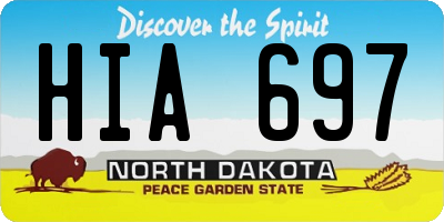ND license plate HIA697