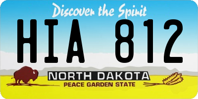 ND license plate HIA812