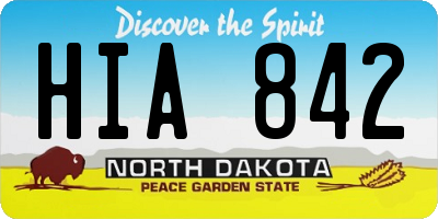 ND license plate HIA842