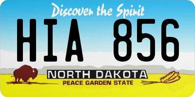 ND license plate HIA856