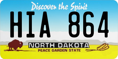 ND license plate HIA864