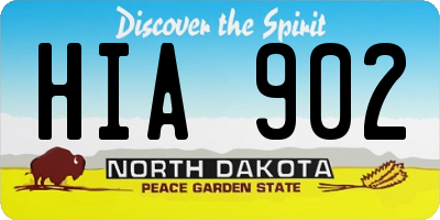 ND license plate HIA902