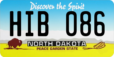 ND license plate HIB086