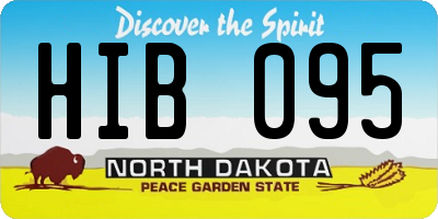 ND license plate HIB095