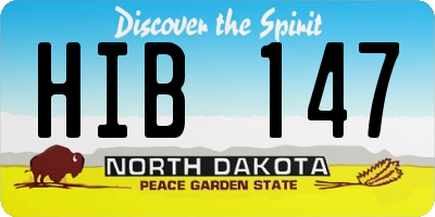 ND license plate HIB147