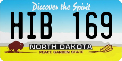 ND license plate HIB169