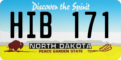 ND license plate HIB171