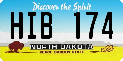 ND license plate HIB174