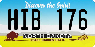 ND license plate HIB176