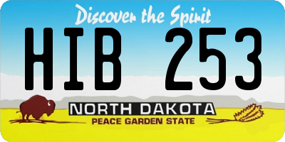 ND license plate HIB253