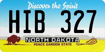 ND license plate HIB327