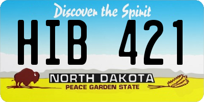 ND license plate HIB421