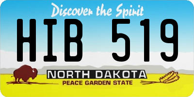 ND license plate HIB519