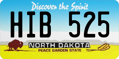 ND license plate HIB525