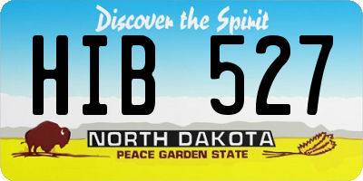 ND license plate HIB527