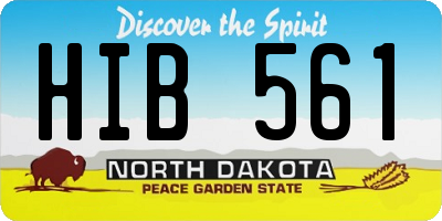 ND license plate HIB561