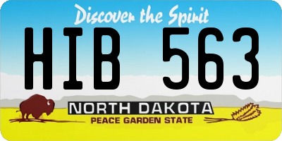 ND license plate HIB563