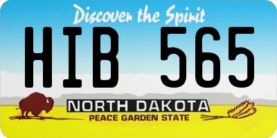 ND license plate HIB565