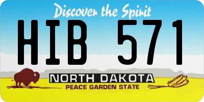 ND license plate HIB571