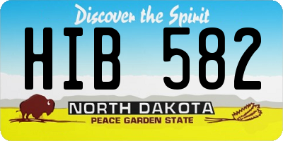 ND license plate HIB582