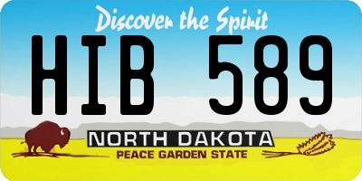 ND license plate HIB589