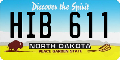 ND license plate HIB611
