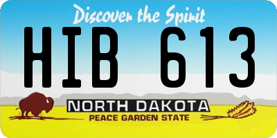 ND license plate HIB613