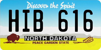 ND license plate HIB616