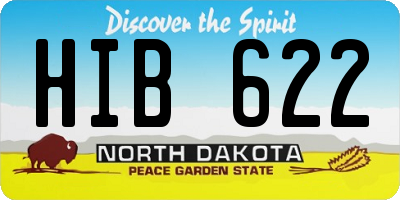 ND license plate HIB622
