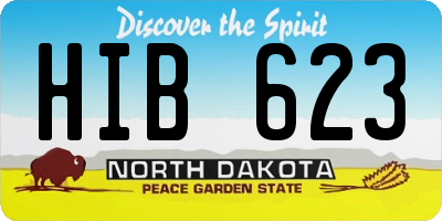 ND license plate HIB623