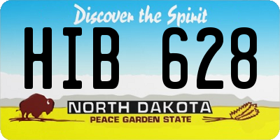 ND license plate HIB628