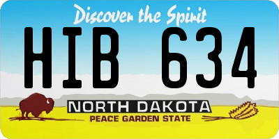 ND license plate HIB634