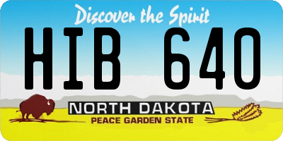 ND license plate HIB640