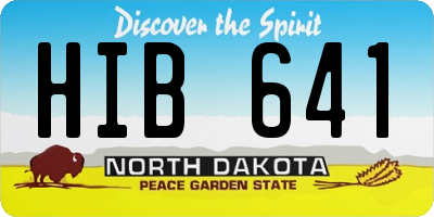 ND license plate HIB641